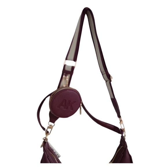 Anne Klein Cranberry Satchel Handbag with Zip wallet - Picture 9 of 10